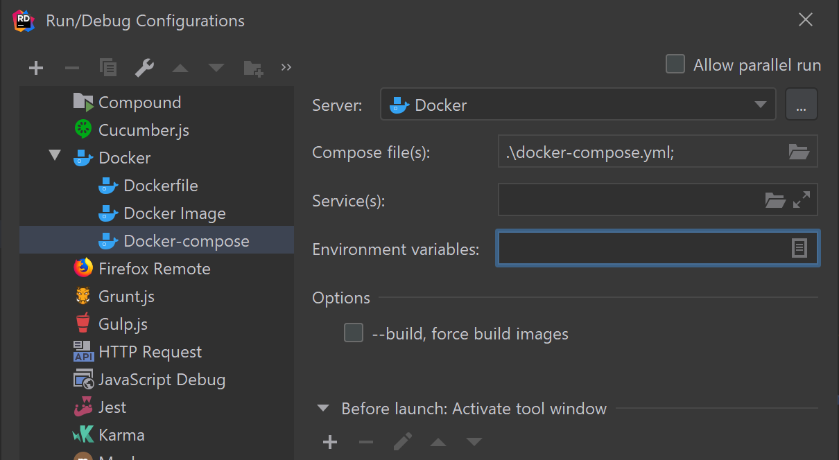 Docker Compose到達調(diào)試器