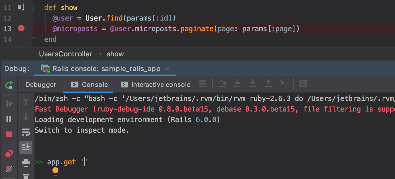 Rails控制臺的交互式調(diào)試