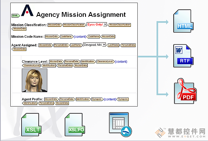 非凡的Altova StyleVision 同源輸出HTML、PDF、RTF
