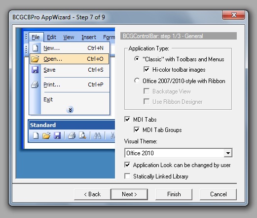 BCGControlBar MFC界面控件安裝向導 - Visual C++ 6.0環境