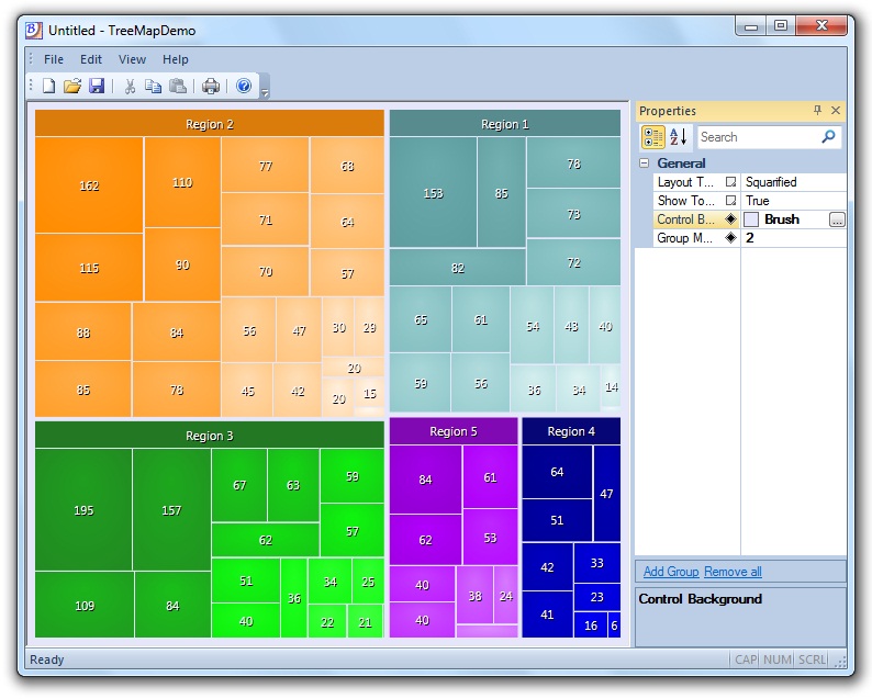 BCGControlBar MFC用戶界面控件套包發(fā)布v17.1-Visual Studio11風(fēng)格，圖形可視化設(shè)計器，Tree Map控件